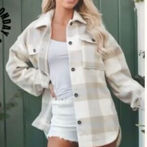 Plaid Button-Up Shacket